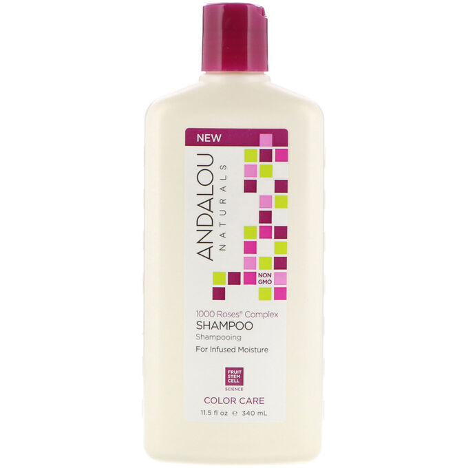 Andalou Naturals, Shampoo, Color Care, For Infused Moisture, 1000 Roses Complex, 11.5 fl oz (340 ml)