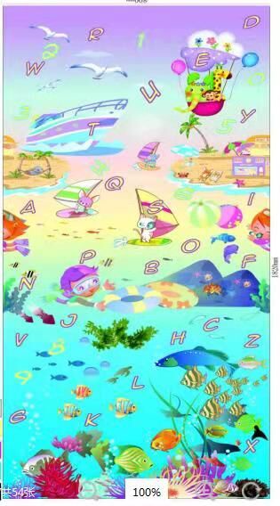 Коврик детский с рисунком &quot;Мир Океана&quot; НР-002 (180*150*1см) (1/6)