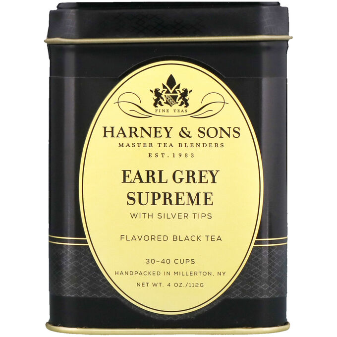 Harney &amp; Sons, Черный чай Earl Grey Supreme с серебристыми верхушечными почками, 4 унции