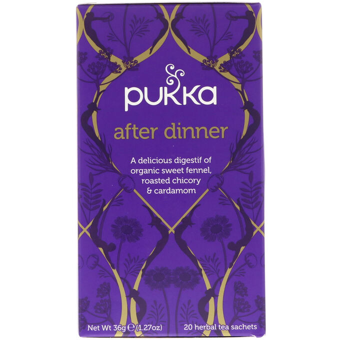 Pukka Herbs, После ужина, травяной чай, 20 пакетиков, 1.27 унций (36 г)