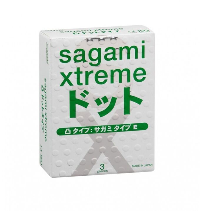 Точечный презерватив анатомической формы Sagami Xtreme Type E (3 шт)