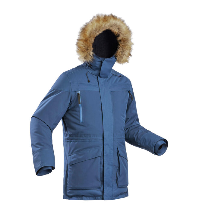 Куртка теплая водонепроницаемая для зимних походов мужская SH500 U-WARM. QUECHUA