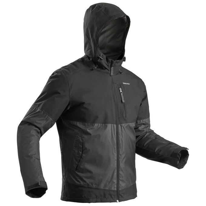 Куртка SH100 XSH100–Warm непромокаемая мужская черная QUECHUA