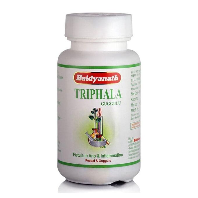 Baidyanath Triphala Guggulu Байдианат Трифала Гуггул 80таб. [A+]