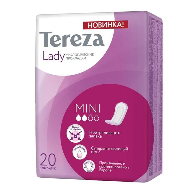 Прокладки урологические TerezaLady Mini, 20 шт в упаковке