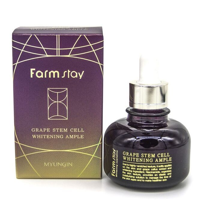 Farm Stay Омолаживающая сыворотка на основе стволовых клеток винограда FarmStay GRAPE STEM CELL  WHITENING AMPLE