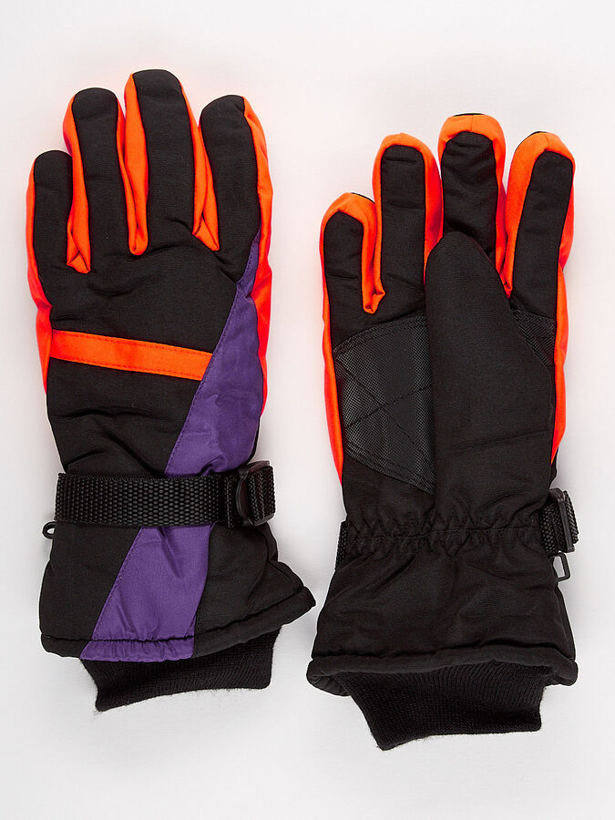Подростковые для мальчика зимние горнолыжные перчатки фиолетового цвета 904F
