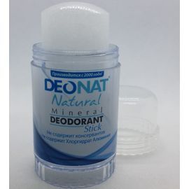 204 Дезодорант-кристалл аммониевый без добавок в винтовой упаковке Deonat Tumtir &quot;Дождь&quot;, 80 гр