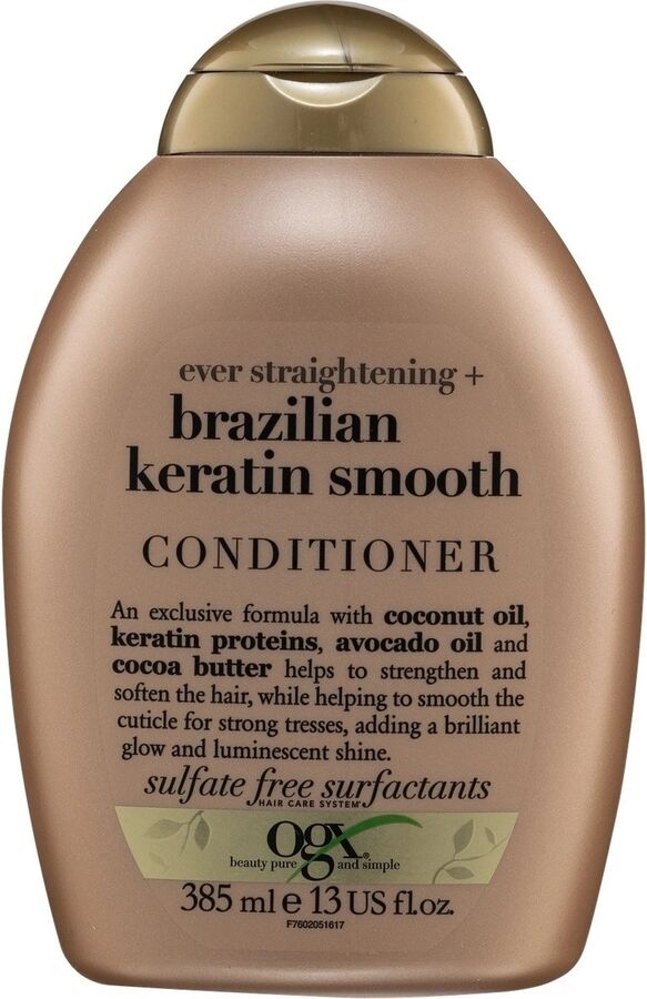 OGX® Разглаживающий кондиционер для укрепления волос «Бразильский кератин» 385 мл
