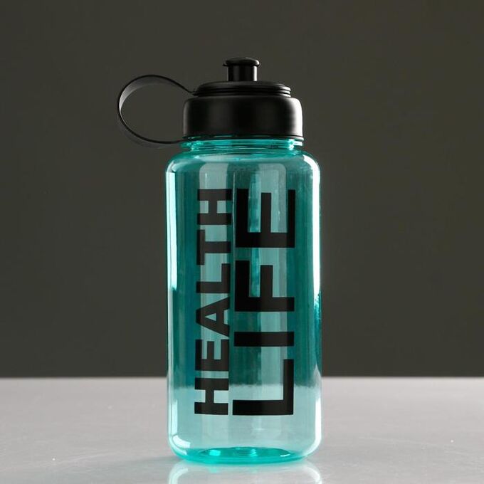 Бутылка для воды Health life, 1150 мл, спортивная, 9х23 см, микс 2997965