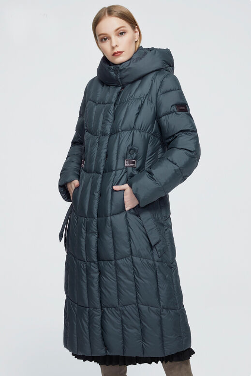 Astrid Женский зимний пуховик-пальто с капюшоном ХИТ ПРОДАЖ, цвет темный изумруд (очень красивый)