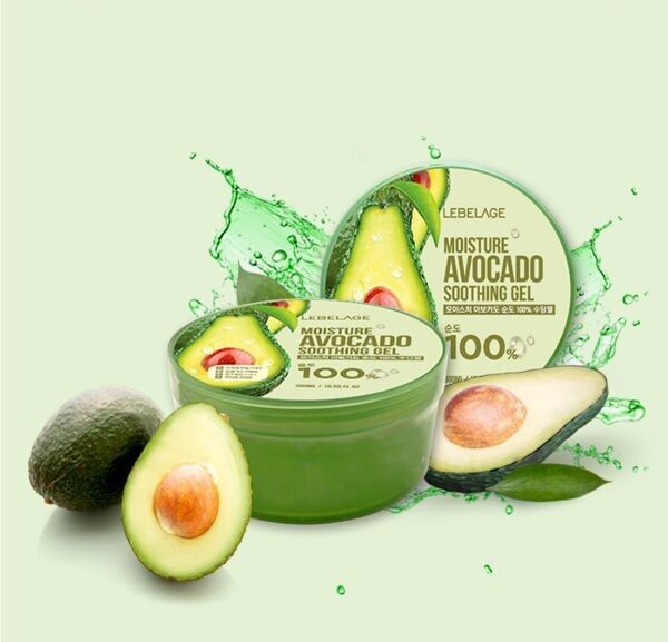«Lebelage» Moisture Avocado 100% Soothing Gel Успокаивающий сотин гель с авокадо, 300 мл
