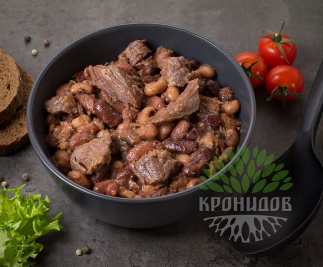 Кронидов Говядина с фасолью 250г.,1/15