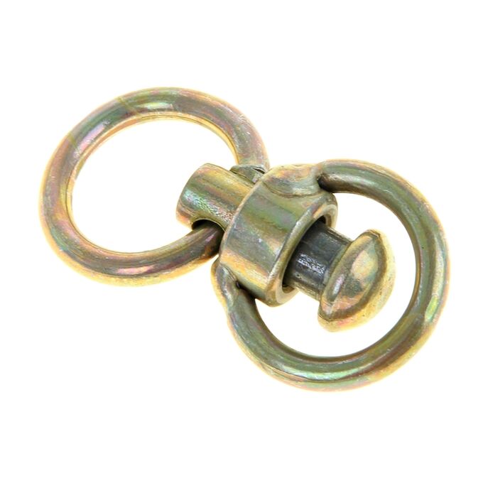 СИМА-ЛЕНД Вертлюг с кольцом, средний, общая длина 6,5 см, диаметр кольца 3,5 см, толщина проволоки 0,4 см