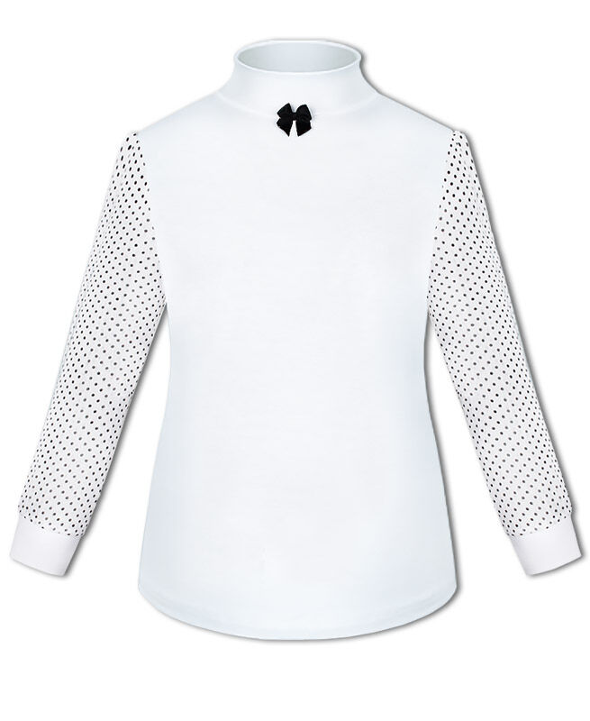 Белая школьная блузка для девочки 8212-ДШ19