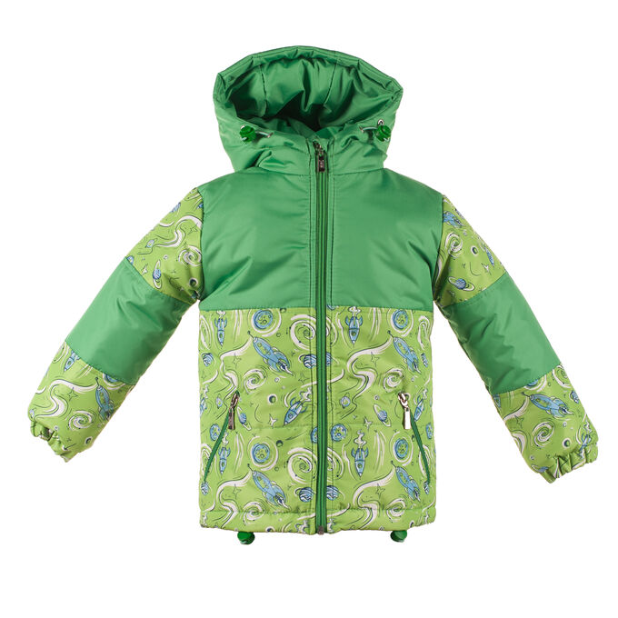 Куртка демисезон Арт. 04091 зеленый луг-космос
