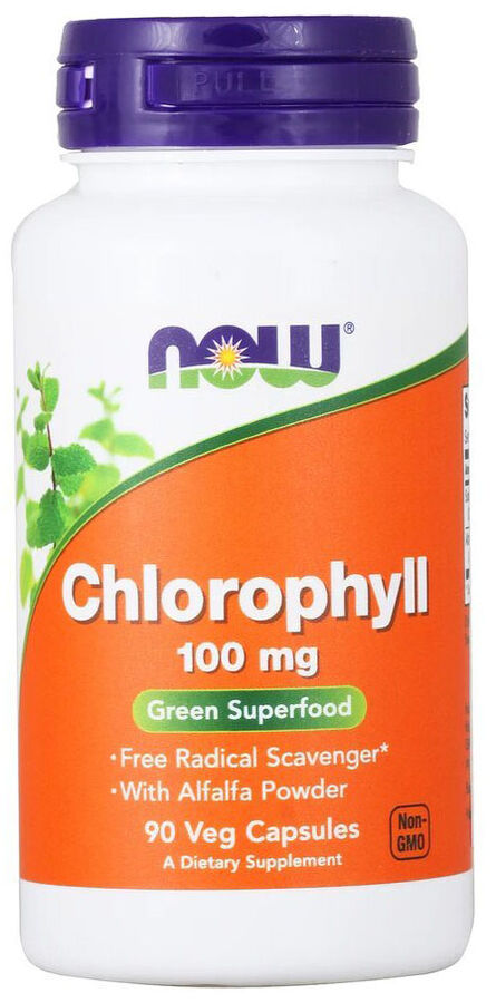 Хлорофилл Chlorophyll 100 mg NOW 90 капс.