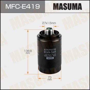 Фильтр масляный LHD MASUMA AUDI A5, Q5, VOLKSWAGEN PASSAT 08- MFC-E419