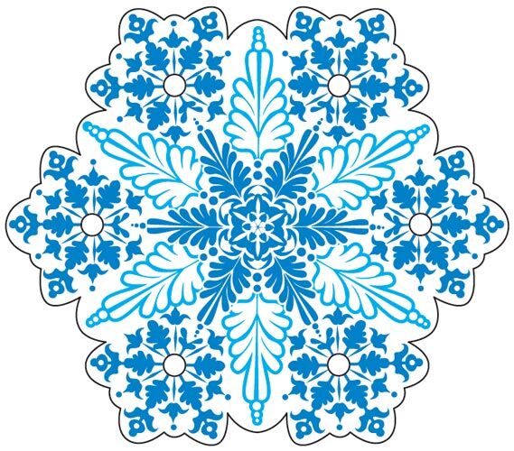 Снежинки картинки распечатать цветные М-12883 Снежинка Новый год. Развивающие книги