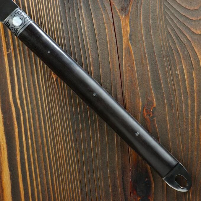 Ручка для казана. Шумовка для казана узбекская, ручка орех 64см, темная.
