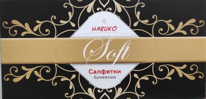 Салфетки HARUKO Soft в картоне с микротиснением