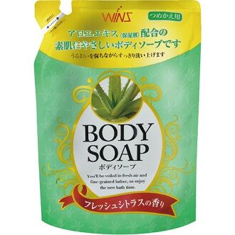 Kao WINS/ Крем-мыло для тела &quot;Wins Body Soap aloe&quot; с экстрактом алоэ и богатым ароматом (мягкая упаковка) 400 мл 20