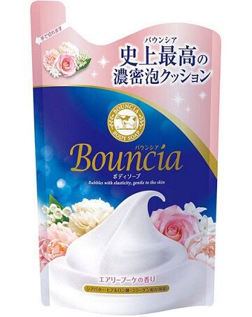 COW Сливочное жидкое мыло &quot;Bouncia&quot; для рук и тела с ароматом роскошного букета (мягкая упаковка) 400 мл 16