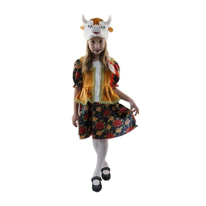 Карнавальный костюм «Коровка», плюш, платье, шапка-маска, 4-7 лет, рост 122-128 см