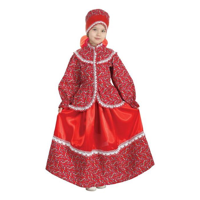 Русский народный костюм «Забава», головной убор, блуза, юбка, рост 98-104 см