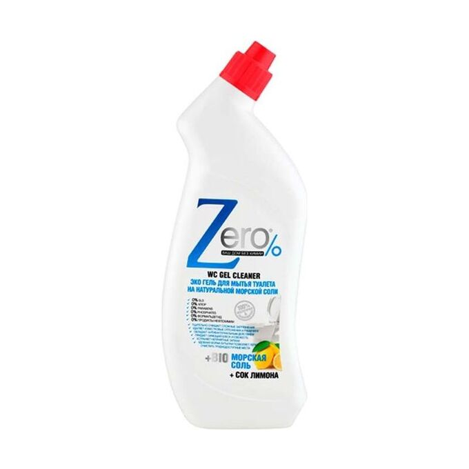 Эко-гель для мытья туалета на натуральной морской соли, Zero, 750мл