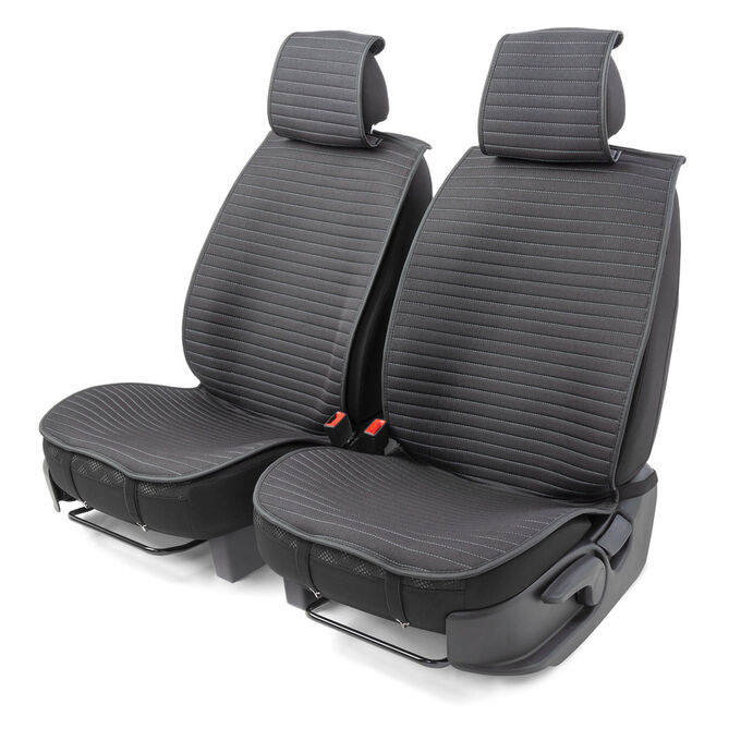 Накидки на передние сиденья &quot;Car Performance&quot;, 2 шт., fiberflax CUS-1022 BK/GY