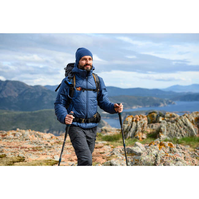 Пуховик для треккинга в горах с капюшоном с темп. комфорта –5°C мужской TREK 100 FORCLAZ