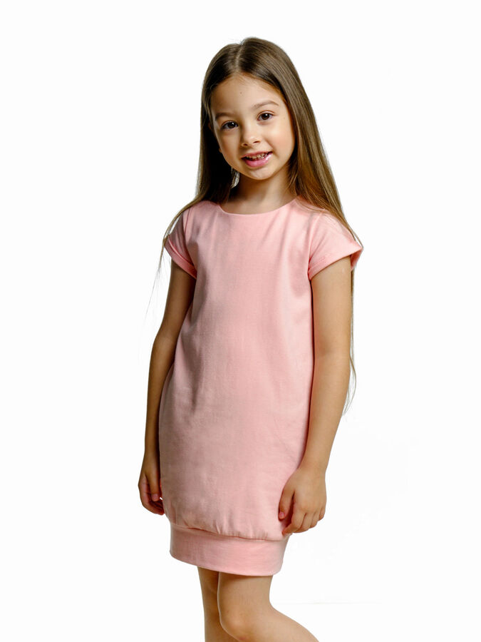 Платье с бантом (98-122см) UD 0633(2)крем-розовый