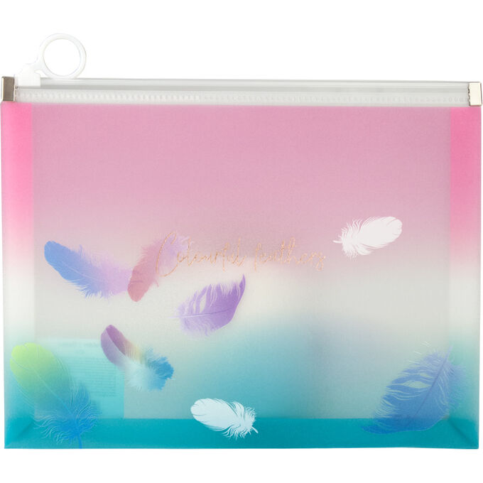 Папка на молнии zip-lock Axent Colourful Feather 1462-91-A, А5+