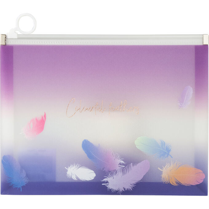 Папка на молнии zip-lock Axent Colourful Feather 1462-93-A, А5+