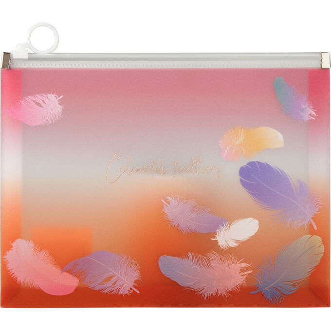 Папка на молнии zip-lock Axent Colourful Feather 1462-94-A, А5+