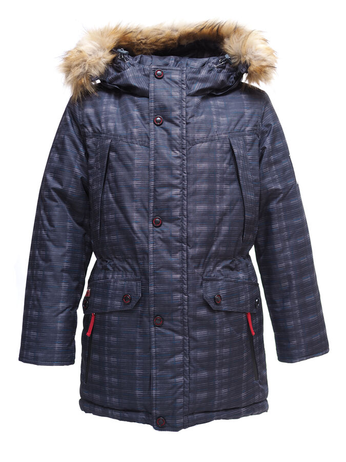 Зимняя куртка для мальчика M592 СЕРЫЙ-ЧЁРНЫЙ (128 — 164)