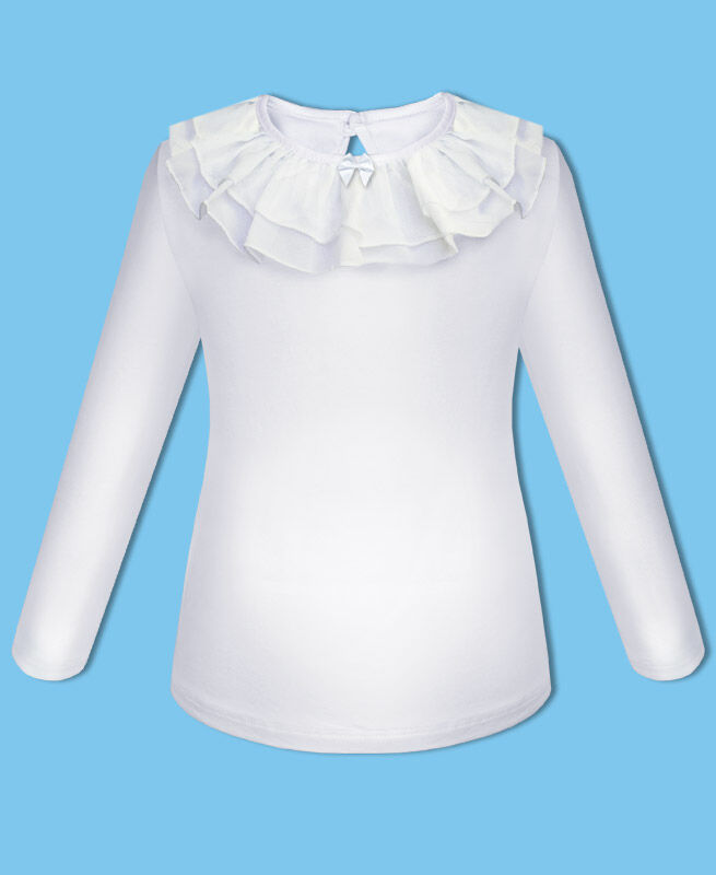 Белая школьная блузка для девочки 7290-ДШ20