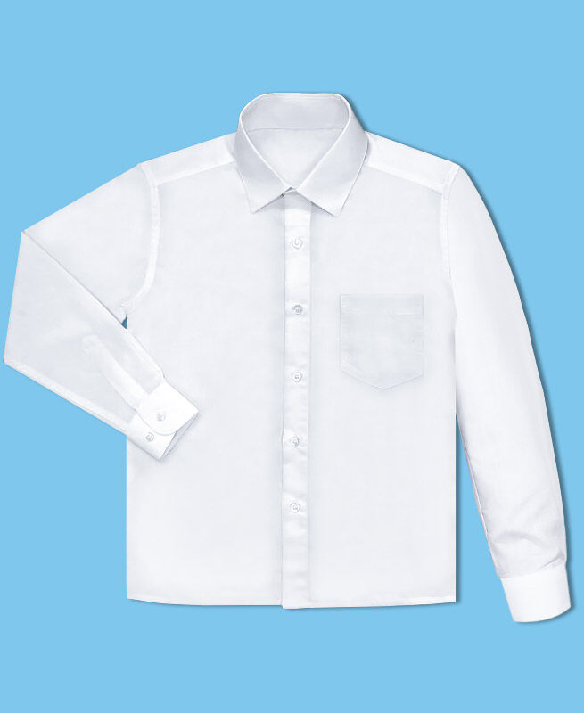 Белая школьная рубашка для мальчика 4179-МП16