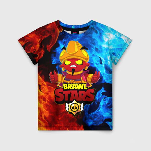 VseMaykiRu Детская футболка 3D «BRAWL STARS EVIL GENE | ДЖИН»