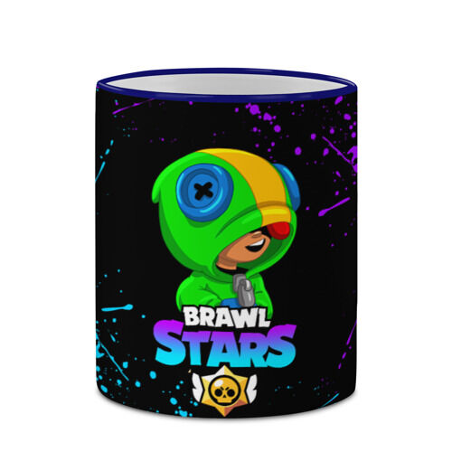 VseMaykiRu Кружка с полной запечаткой «BRAWL STARS LEON SHARK»