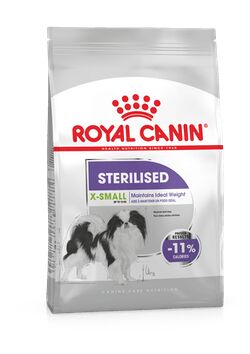 X-SMALL STERILISED (ИКС-СМОЛ СТЕРИЛАЙЗД)
Питание для стерилизованных собак миниатюрных размеров в возрасте от 10 месяцев и старше 0,5 кг