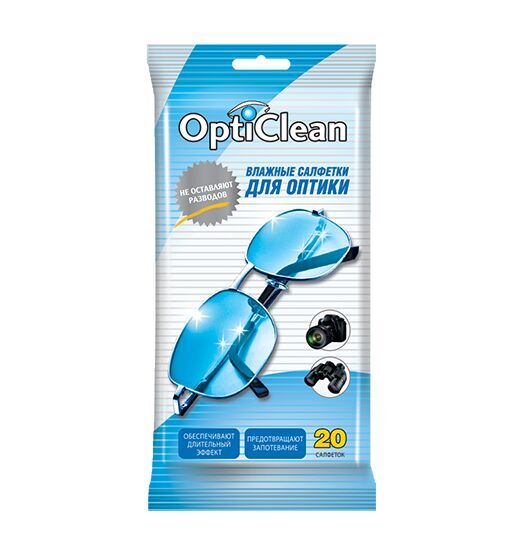 "Opticlean" Влажные салфетки для оптики 20шт. 48131 | САЛФЕТКИ НА ВСЕ ...
