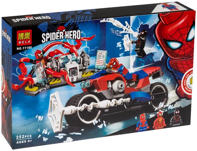 Конструктор Spider Hero «Спасательная операция на мотоциклах» 252 детали , арт. 11186