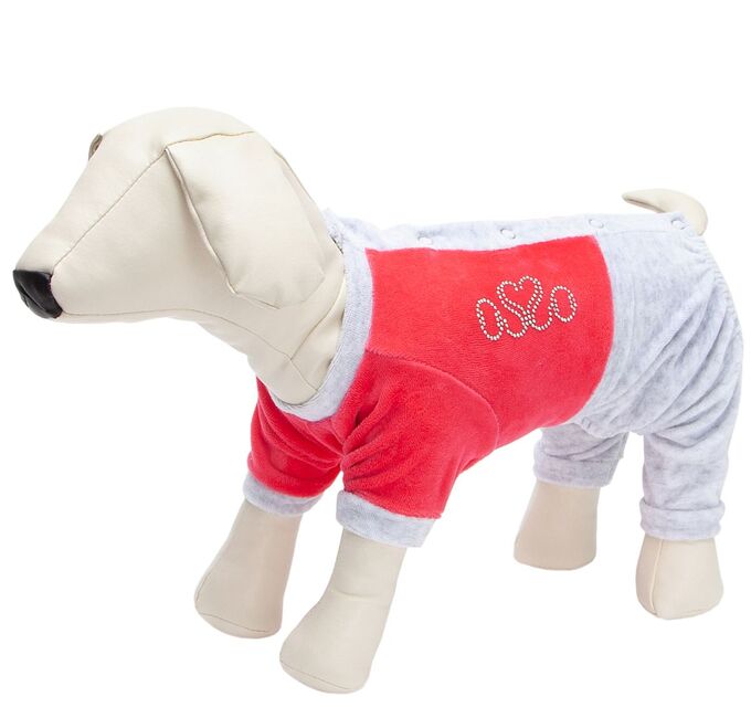 Спортивный костюм из велюра для собак OSSO Fashion р. 20 (розовый)
