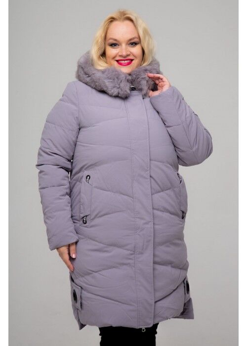 Женское зимнее пальто, 026-81, Сиреневый