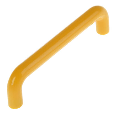 Ручка скоба PLASTIC 009 пластик м/о 96мм желтая, индивидуальная упаковка