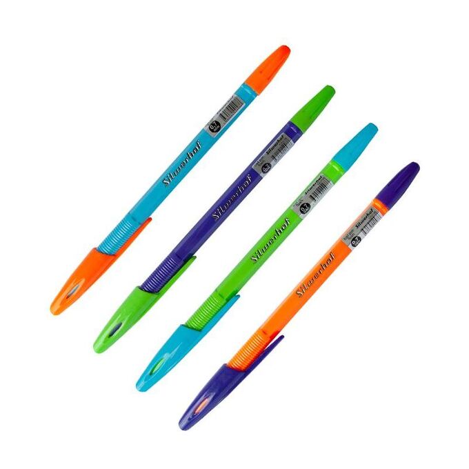 Ручка шариковая Silwerhof FLASH 0.7мм корпус пластик ассорти сини...