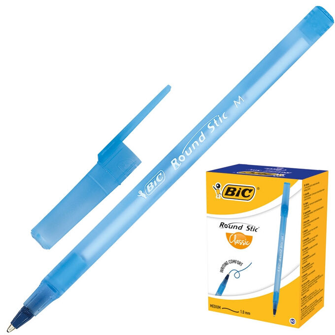 Ручка шариковая Bic Раунд Стик синяя, 921403,0,4 мм, Т корневой а...