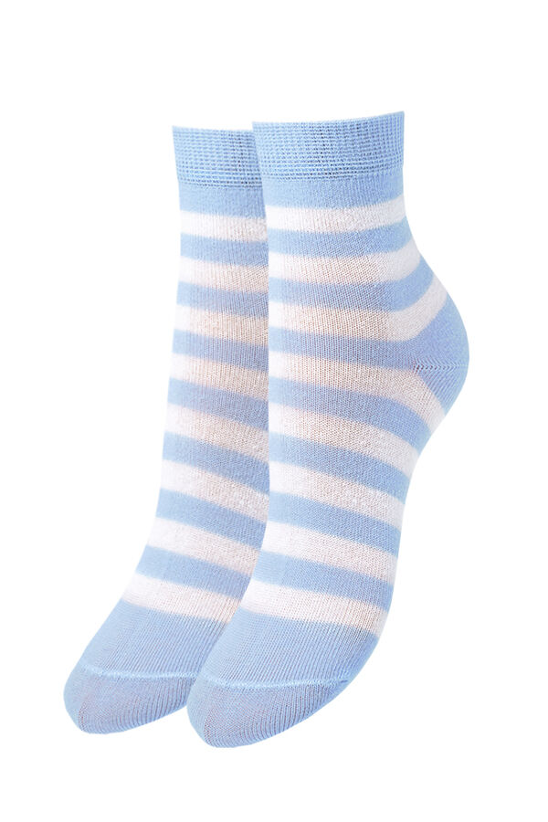 Носки детские полоска для мальчика (Арт. 8С83 Размер: 16-18 Цвет:Голубой)